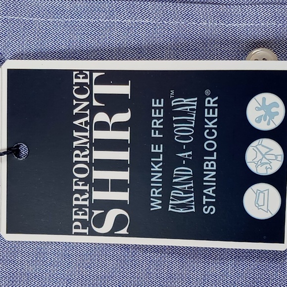 Saddlebred Performance Men's Button Down Shirt Size 19 37/38 Tall Royal Blue - Picture 7 of 7